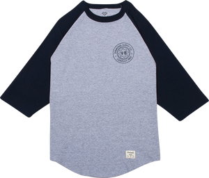 DIAMOND CONFLICT FREE RAGLAN 3/4 SLV S-HTHR/NAVY