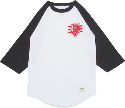 DIAMOND INT'L SKATE RAGLAN 3/4 SLV M-WHT/BLK