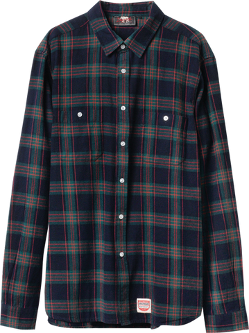 DIAMOND OX FLANNEL L/S BUTTONUP S-NAVY