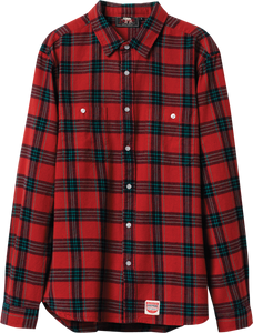 DIAMOND OX FLANNEL L/S BUTTONUP XL-RED