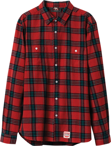 DIAMOND OX FLANNEL L/S BUTTONUP XL-RED