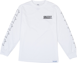 GRIZZLY BEAR CUTOUT LS XXL-WHITE