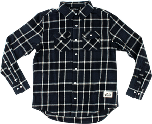 GRIZZLY NORTH AMERICAN FLANNEL LS S-BLK/GREY