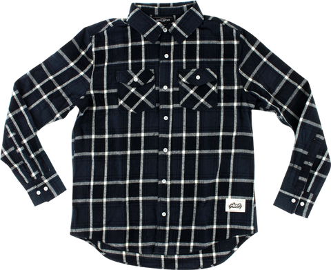 GRIZZLY NORTH AMERICAN FLANNEL LS S-BLK/GREY