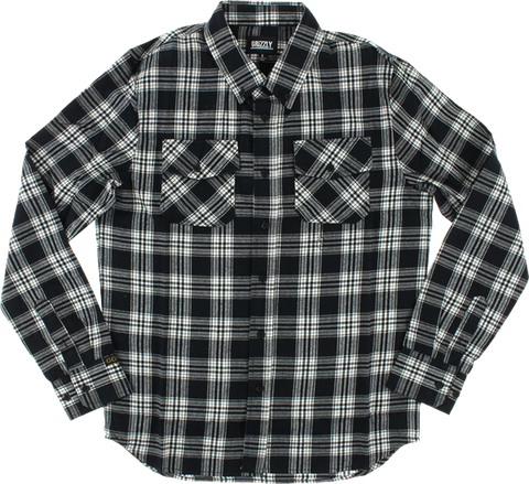 GRIZZLY TUNDRA BUTTON-UP LS S-BLACK PLAID