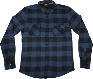 SC WILDER BUTTON UP L/S S-BLUE PLAID