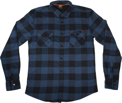 SC WILDER BUTTON UP L/S S-BLUE PLAID