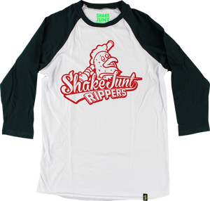 SJ RIPPERS RAGLAN 3/4 SLV L-WHT/GRN