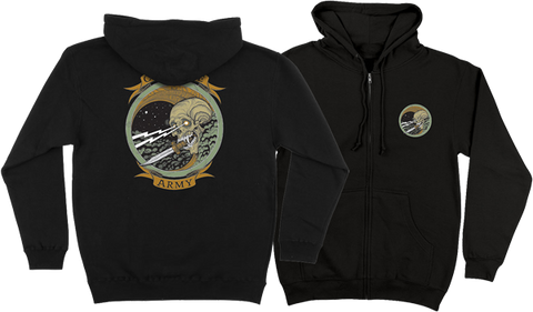 CREATURE ARMY ZIP/HD/SWT M-BLACK