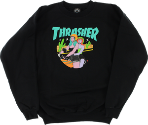 THRASHER BABES CREW/SWT XL-BLACK