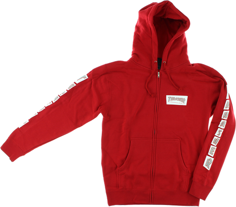 THRASHER BOXED ZIP HD/SWT L-RED