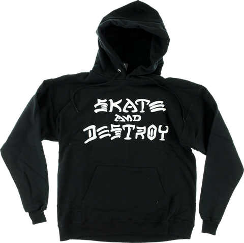 THRASHER SK8 & DESTROY HD/SWT S-BLACK