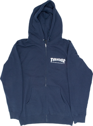 THRASHER SKATE MAG ZIP HD/SWT XL-NAVY