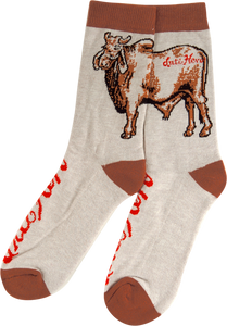 ANTI HERO COW CREW SOCKS HEATHER BRN 1 pair