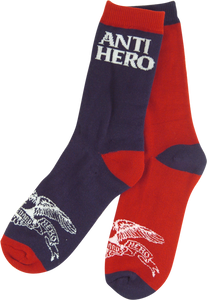 ANTI HERO EAGLE BLACKHERO CREW SOCKS NAVY/RED 1pr