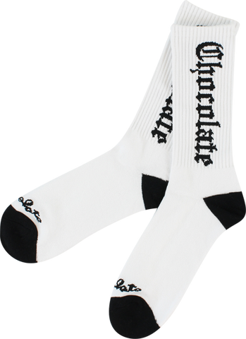 CHOC EASY C SOCKS WHT/BLK single pair