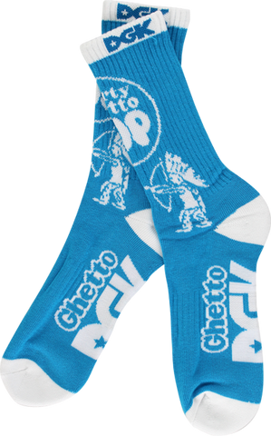 DGK POP CREW SOCKS BLUE/WHT 1pair