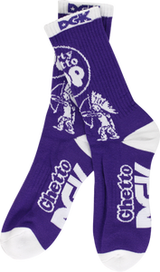 DGK POP CREW SOCKS PURPLE/WHT 1pair