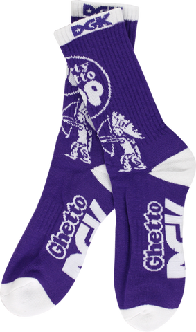 DGK POP CREW SOCKS PURPLE/WHT 1pair