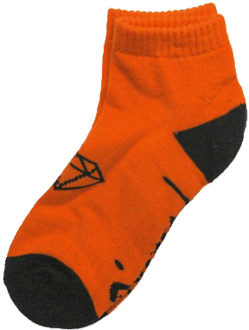 DIAMOND OG LOW CUT SOCKS-ORG/BLK 3pr