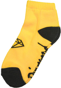 DIAMOND OG LOW CUT SOCKS-YEL/BLK 3pr