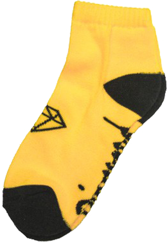 DIAMOND OG LOW CUT SOCKS-YEL/BLK 3pr