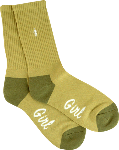 GIRL MICRO OG CREW SOCKS KELLY GREEN single pair