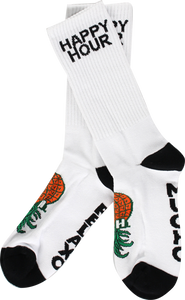 HAPPY HR MUCHO CREW SOCKS WHITE 1 pair