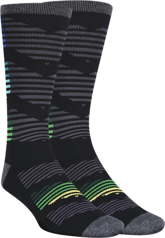 KURB SOCKS MENS CREW CHEVRONICON BLACK