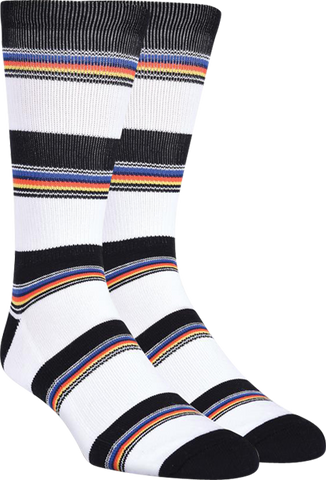 KURB HALF CUSHION CREW VARIEGATED STRIPE WHT