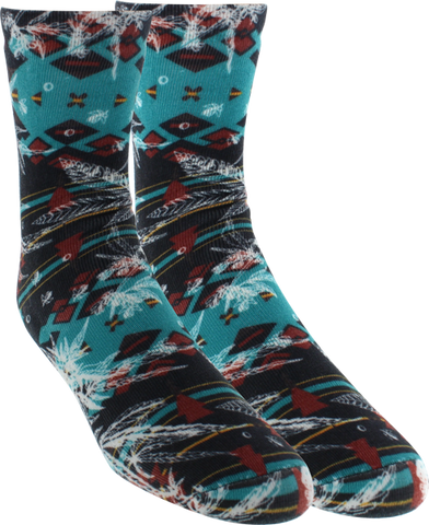 KURB SOCKS WOMENS CREW PRETTY POT BLACK