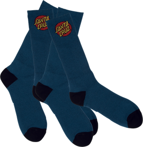 SANTA CRUZ CRUZ LOGO SOCKS NAVY 2 pair bundle