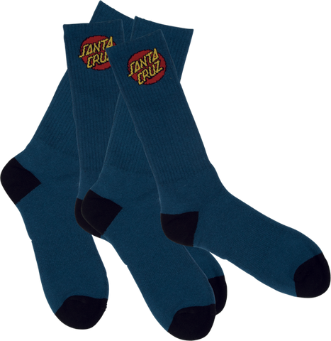 SANTA CRUZ CRUZ LOGO SOCKS NAVY 2 pair bundle