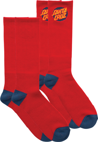 SC CRUZ LOGO SOCKS RED 2 pair bundle