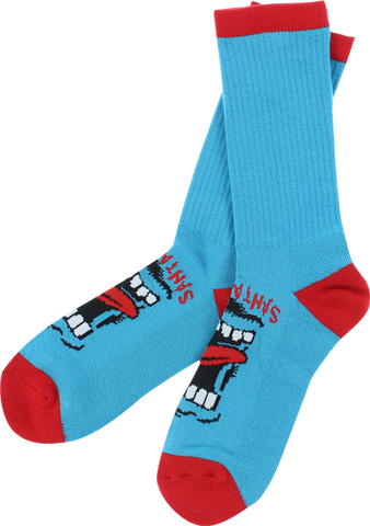 SANTA CRUZ SCREAMING CREW SOCKS BLUE 2 pair bundle