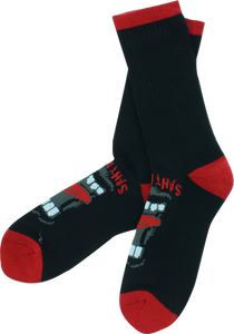 SC SCREAMING CREW SOCKS BLK 2 pair bundle