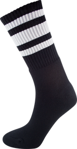 SOCCO CREW BLK/WHT SOCKS(6-9)1pair