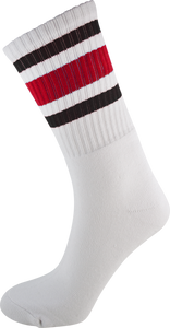 SOCCO CREW WHT/BLK/RED SOCKS(6-9)1pair