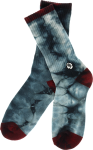 SECTOR 9 JERRY SOCKS GREY/BLK/RED TIE DYE 1 pair