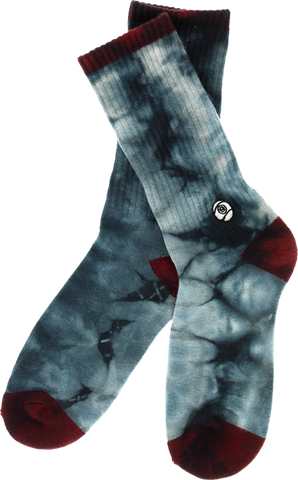 SECTOR 9 JERRY SOCKS GREY/BLK/RED TIE DYE 1 pair