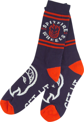 SPITFIRE CLASSIC BIGHEAD CREW SOCKS NAVY/RED 1 pair