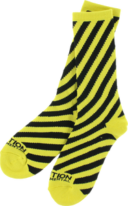 SKATE MENTAL CAUTION SOCKS YEL single pair