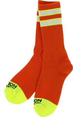 SKATE MENTAL SAFETY CONE SOCKS ORG single pair