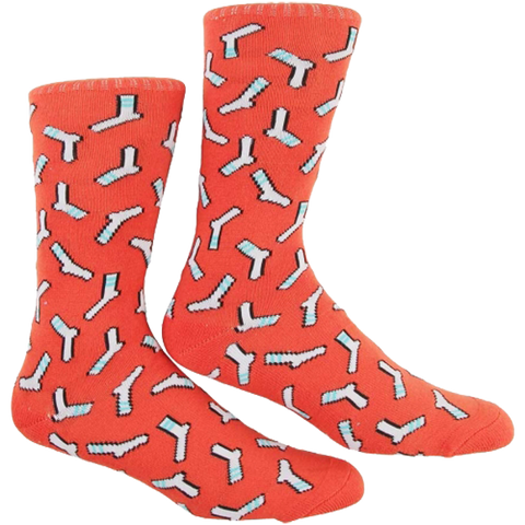 SKATE MENTAL SOCK CREW SOCKS RUST RED single pair