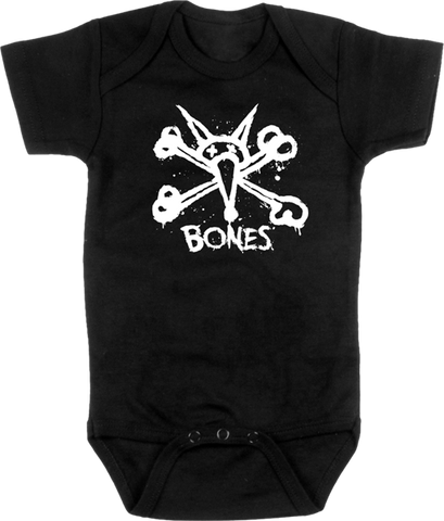 BONES VATO STACKED ONESIE BLACK