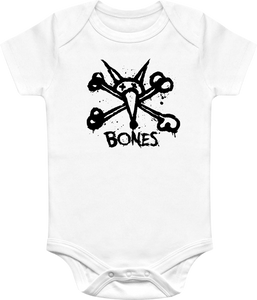 BONES VATO STACKED ONESIE WHITE