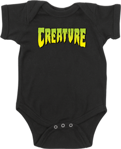 CREATURE LOGO ONESIE 6M-BLACK