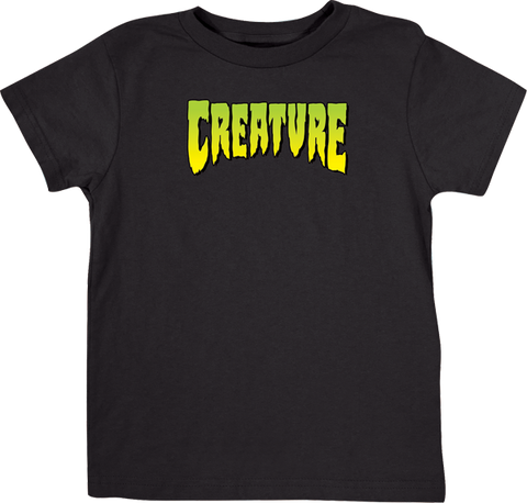 CREATURE LOGO YTH SS L-BLACK