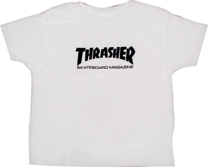 THRASHER MAG LOGO TODDLER SS 4T WHT/BLK