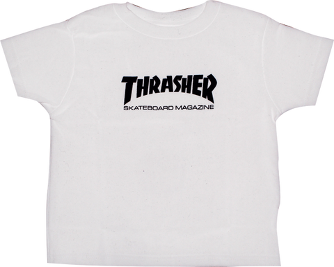 THRASHER MAG LOGO TODDLER SS 4T WHT/BLK